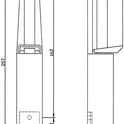 DENI door retainer 3837 0060 22 Zinc die-cast, painted silver ( 3000251205 )