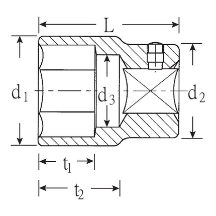 Toma STAHLWILLE 55 3/4 ″ hexagonal ( 4000826452 )