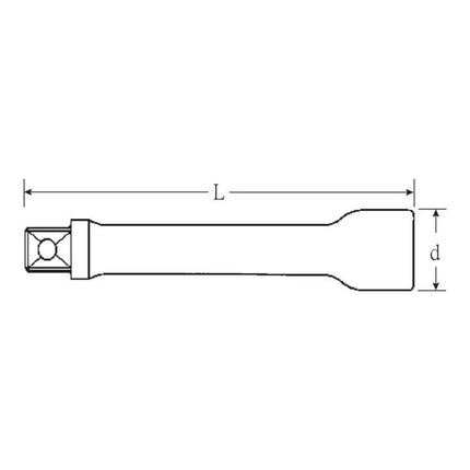 STAHLWILLE Extension 509 1/2 ″ Length 250 mm ( 4000826424 )