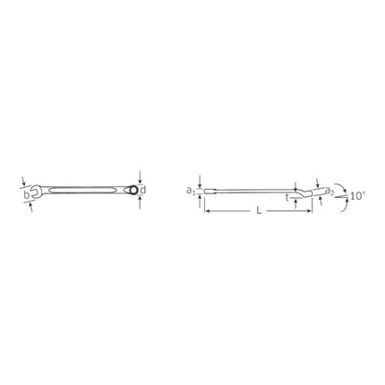 STAHLWILLE Combination spanner OPEN-BOX 14 SW 10 mm Length 165 mm ( 4000826041 )