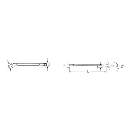 STAHLWILLE Chiave combinata OPEN-BOX 14 SW 13 mm Lunghezza 195 mm ( 4000826044 )
