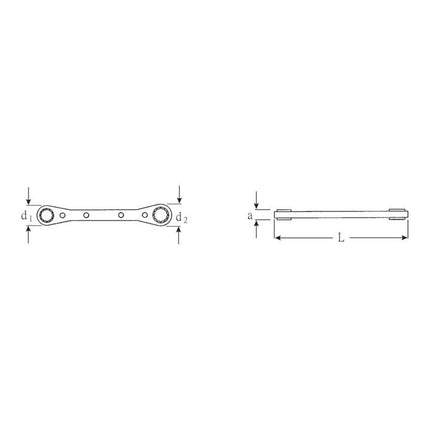 STAHLWILLE klucz oczkowy z grzechotką 25 12 x 13 mm ( 4000826137 )