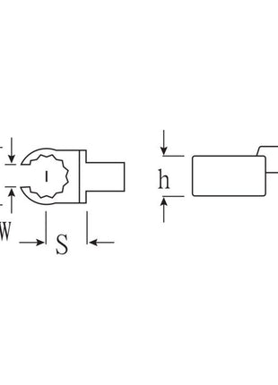STAHLWILLE Clé polygonale à emmancher 733/10 22 ouverture de clé 22 mm 9 x 12 mm ( 4000826563 )