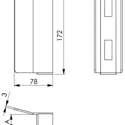 Frontale AMF per porte scorrevoli 147S-40 vuoto ( 3000251297 )