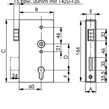 Custodia AMF 140U DIN sinistra/destra ( 3000251253 )