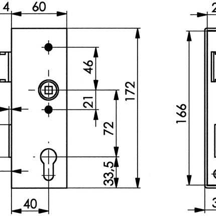 AMF lock case 141UNIG-30PZ DIN left / right ( 3000251248 )
