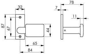 AMF Türknopf 485 Leichtmetall F1 / silberfarbig ( 3311121001 )