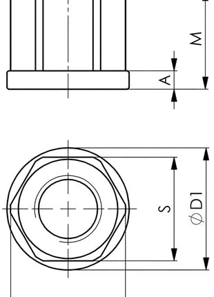 AMF Écrou hexagonal DIN 6331 M16 ouverture de clé 24 mm ( 4000833413 )