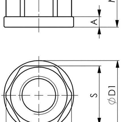 AMF Hexagon nut DIN 6331 M20 Width across flats 30 mm ( 4000833415 )