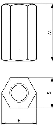 AMF extension nut no. 6334 M16 spanner width 24 mm ( 4000833428 )