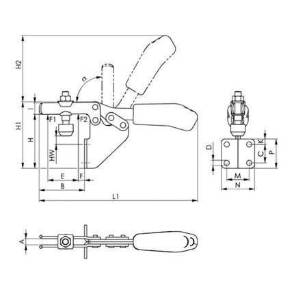 Morsetto orizzontale AMF n. 6833 misura 1 ( 4000604353 )