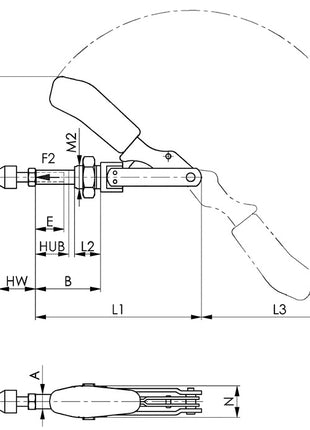 AMF push rod clamp no. 6844 size 3 ( 4123665300 )