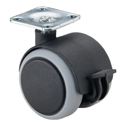 BS ROLLEN Ruedas dobles de plástico con freno Rueda Ø 40 mm Capacidad de carga 30 kg ( 3000275063 )