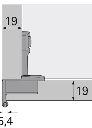 HETTICH Charnière de base Selekta Pro 2000 270 ° en applique, semi-appliquée ( 8000610995 )