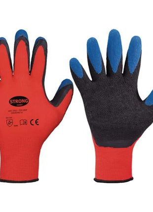 Guanti STRONGHAND Tip Grip taglia 9 rosso/nero/blu ( 8000140726 )