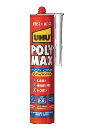 UHU Kleb und Dichtstoff POLY MAX 10 SEK SOFORT POWER weiss 4000353409  1 - toolbrothers