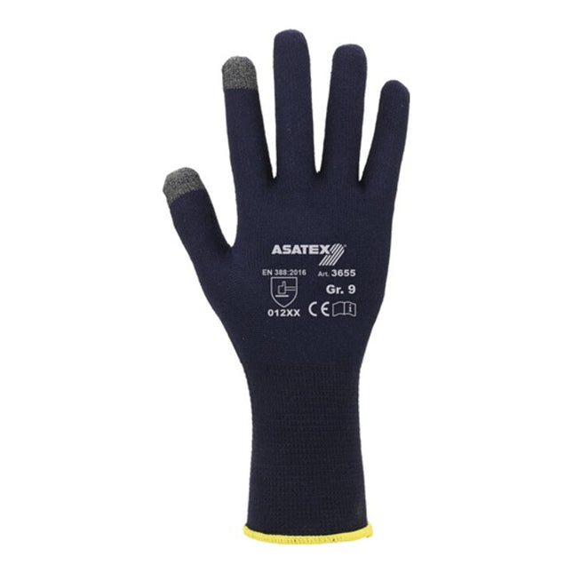 Guanti ASATEX a maglia fine per smartphone e touchscreen taglia 10 blu scuro ( 8000503633 )