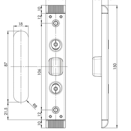 Pieza de cierre FUHR 59076 Cerrojo de seguridad ( 3000254390 )