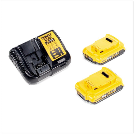 DeWalt DCK 266 D2 Set Akku Schlagschrauber + Akku Schlagbohrschrauber 18 V + 2,0 Ah Akkus + Ladegerät - Toolbrothers