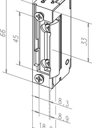 ASSA ABLOY Elektrotüröffner 118 E 22-42 V AC/DC Standard ( 3324034037 )