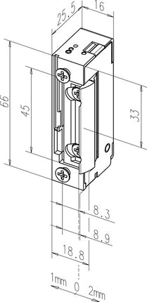 Incontro elettrico ASSA ABLOY 118 E 22-42 V AC/DC Standard ( 3324034037 )