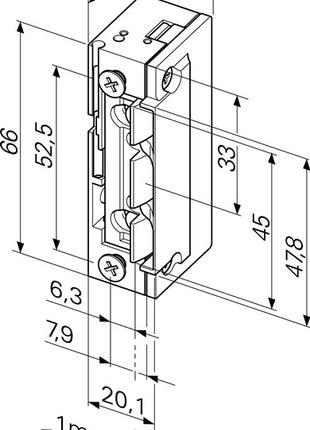 ASSA ABLOY Elektrotüröffner 118EY13 ProFix 2 10-24 V AC/DC Standard ( 3324030990 )
