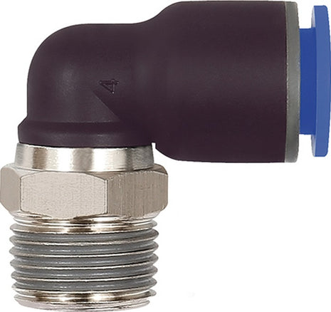 RIEGLER Raccordo a L a pressione Serie Blu Filetto maschio R 1/2 ″ SW 21 mm ( 4588881582 )