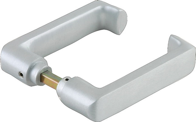 Maniglia a leva in vetro DORMA-GLAS coppia RONDO metallo chiaro anodizzato argento ( 3000254501 )