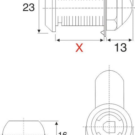 Sistema di chiusura a leva BMB 600 con diverse serrature ( 3000271861 )