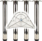 BMB table leg set polished chrome 60 mm height 870 mm ( 3000273147 )