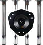 BMB table leg set polished chrome 80 mm height 710 mm ( 3000273149 )