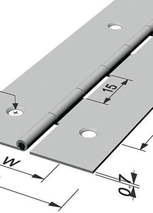 PG rod hinge Hinge width open 32 mm Material thickness 0.7 mm ( 3000272021 )