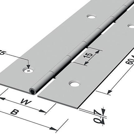 Cerniera ad asta PG Larghezza cerniera aperta 32 mm Spessore materiale 0,7 mm ( 3000272021 )