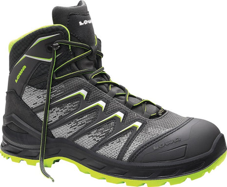 LOWA safety boots Larrox Work GTX grey Mid size 45 grey/green ( 8000469070 )