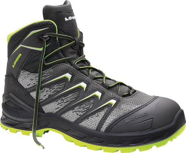 LOWA botas de seguridad Larrox Work GTX gris Mid talla 45 gris/verde ( 8000469070 )