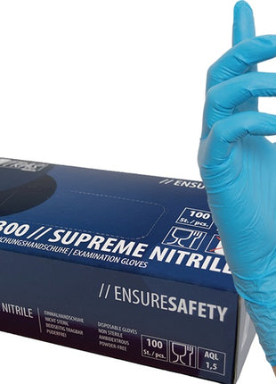 Rękawiczki jednorazowe NITRAS SUPREME NITRILE rozmiar M niebieskie ( 8000236475 )