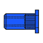 Dado per rivetto cieco GESIPA Gambo del rivetto d x l 9 x 15,5 mm M6 ( 4000813529 )