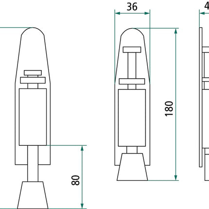 Uchwyt drzwiowy INTERSTEEL 0035.4440 stal nierdzewna matowa ( 3000210970 )