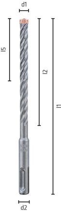 ALPEN FORCE X Set di 7 pezzi per trapano a percussione X SDS-plus ( 8000671164 )