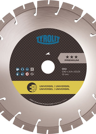 Disco diamantato TYROLIT DCU Premium Ø 230 mm foro 22,23 mm ( 4000845042 )