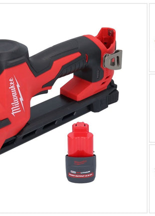 Pinza a batteria Milwaukee M12 BCST-251 12 V 19 x 25,4 mm + 1x batteria ricaricabile 2,5 Ah - senza caricabatterie