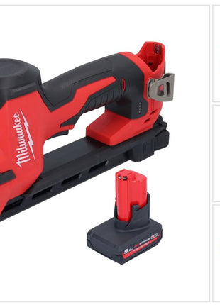 Pinza a batteria Milwaukee M12 BCST-501 12 V 19 x 25,4 mm + 1x batteria ricaricabile 5,0 Ah - senza caricabatterie