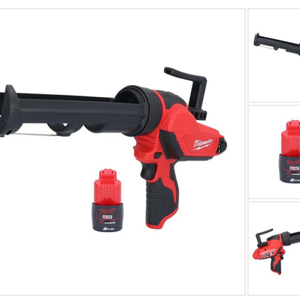 Pistola de cartuchos a batería Milwaukee M12 PCG/310-201 12 V 310 ml + 1x batería 2,0 Ah - sin cargador