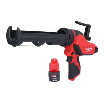 Pistola de cartuchos a batería Milwaukee M12 PCG/310-201 12 V 310 ml + 1x batería 2,0 Ah - sin cargador