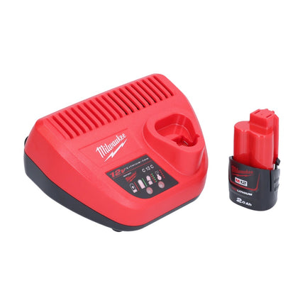 Milwaukee M12 PCG/310-201 cordless cartridge press 12 V 310 ml + 1x battery 2.0 Ah + charger