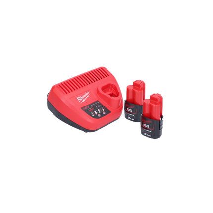 Pistola de cartuchos a batería Milwaukee M12 PCG/310-202 12 V 310 ml + 2x baterías 2,0 Ah + cargador