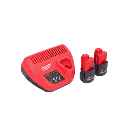 Milwaukee M12 PCG/310-252 cordless cartridge gun 12 V 310 ml + 2x battery 2.5 Ah + charger