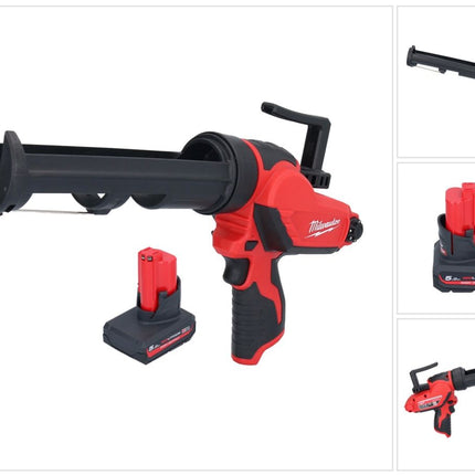 Pistola de cartuchos a batería Milwaukee M12 PCG/310-501 12 V 310 ml + 1x batería 5,0 Ah - sin cargador