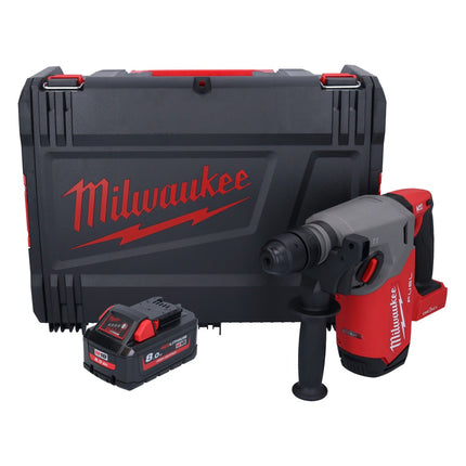 Milwaukee M18 ONEFHX-801X Martello combinato a batteria 18 V 2,5 J SDS-Plus Brushless + 1x batteria 8,0 Ah + scatola HD - senza caricabatterie