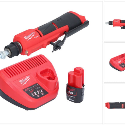 Milwaukee M12 FTB-201 Akku Reifenaufrauer 12 V 7/16" Hex Brushless + 1x Akku 2,0 Ah + Ladegerät